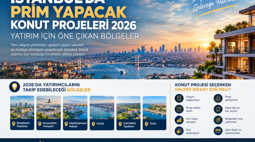 İstanbul'da Prim Yapacak Konut Projeleri 2026