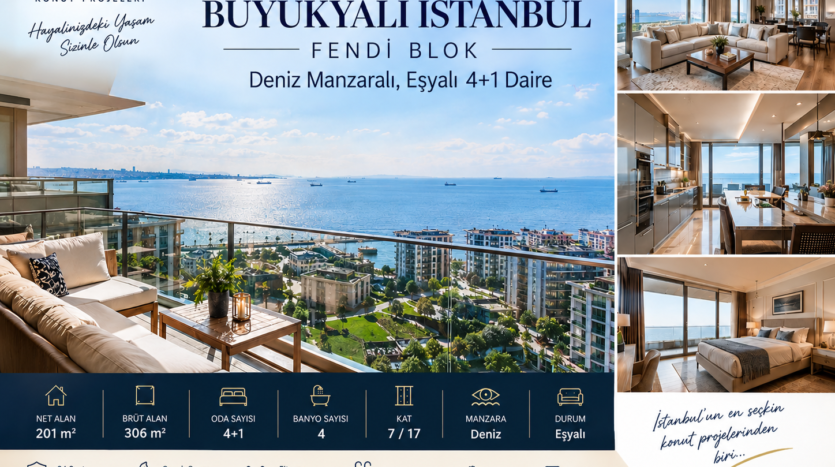 Büyükyalı Fişekhane Fendi Blok Satılık 4+1 Daire